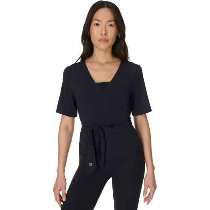Sweaty Betty Soft Flow Studio Wear Your Way T-shirt ZWART - Maat S