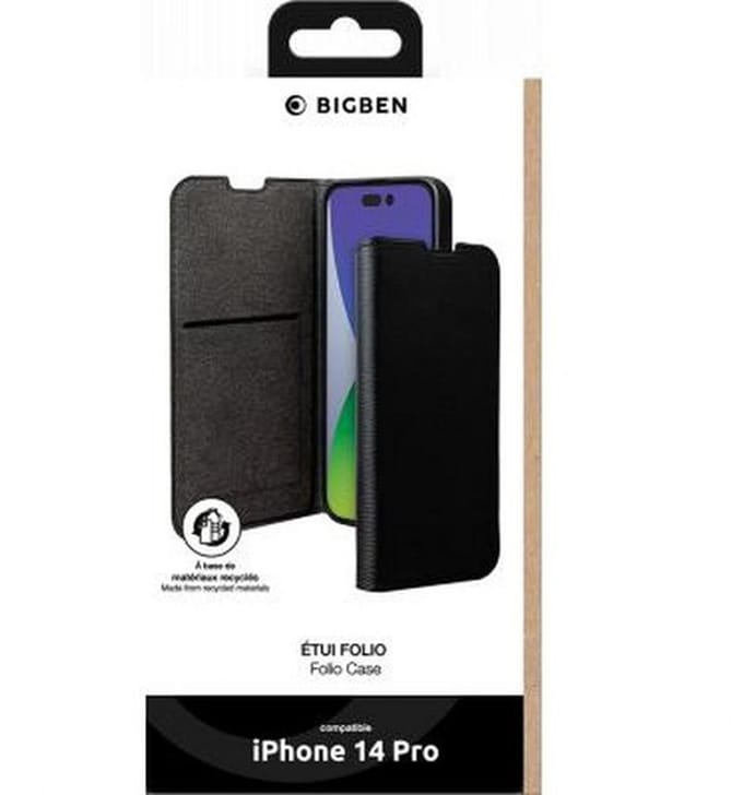 Bigben Connected - Telefoonhoesje - Kaarthouder - iPhone 14 Pro - Zwart