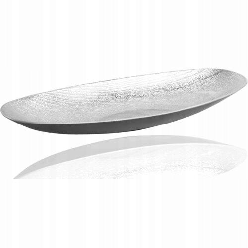 Westwings Bol Plateau Décoratif Ovale Argenté 16x40x5cm