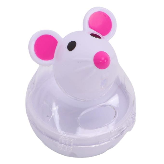 Jouet Distributeur de Friandises pour Chat Forme de Souris Interactive Jouet de Jeu pour Chat pour l'Intérieur et l'Exercice des Chatons