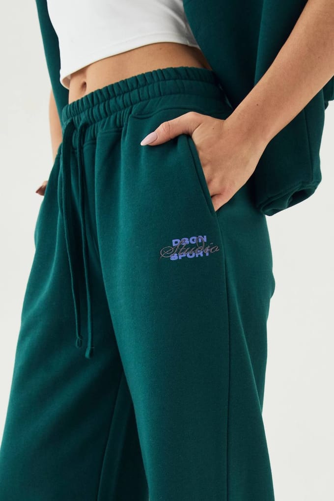 Dames DSGN Studio Sport Rechte Pijp Jogger | Pine | Maat: Large