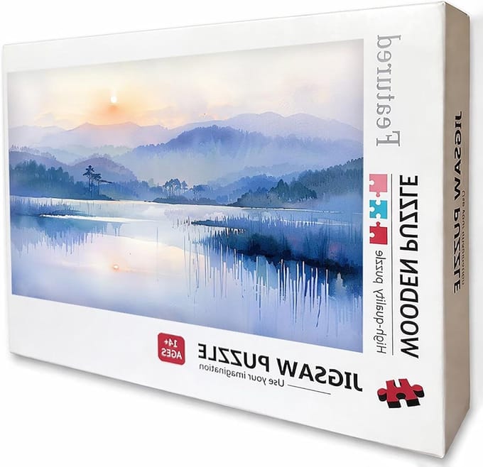 Houten Puzzel - Landschap Puzzel - Ontspanning Thuis - Gedetailleerde Afbeelding - 3000 Stukjes - Zonsondergang