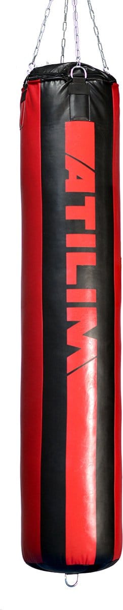 ATILIM FightersGear UNFILLED 120 cm artificial leather heavy bag / kunstlederen bokszak (Black-Red)