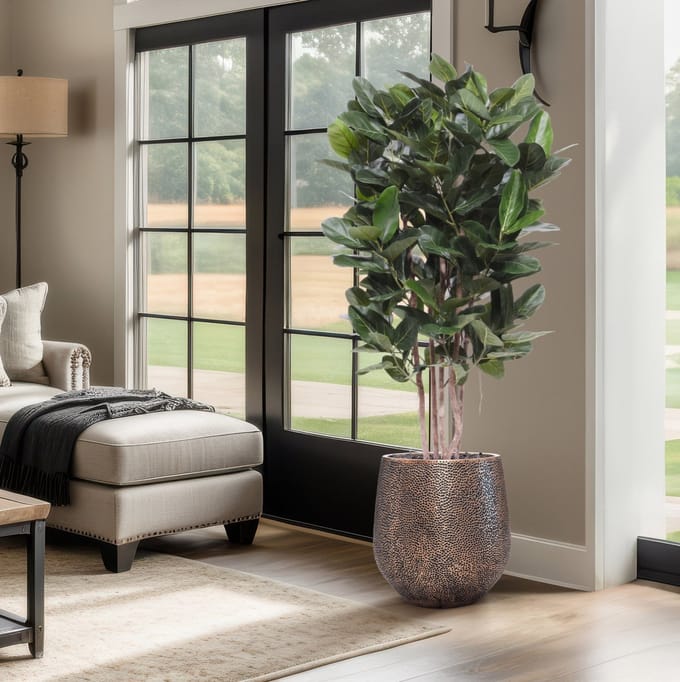 Ficus Audrey kolom Kunstplant Deluxe 155cm