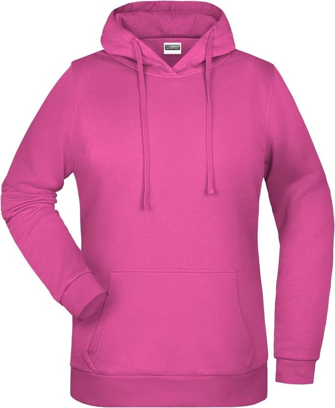 James And Nicholson Vrouwen/dames Basic Hoodie (Roze)