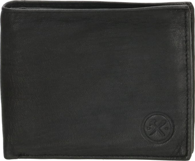 Hide & Stitches Paint Rock Portemonnee - 100% Leer - Zwart