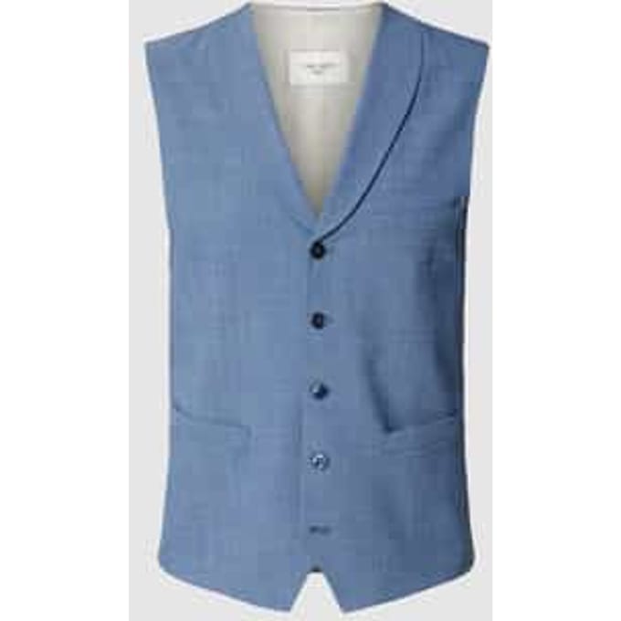 Slim fit gilet met lanawol, model 'Warren'