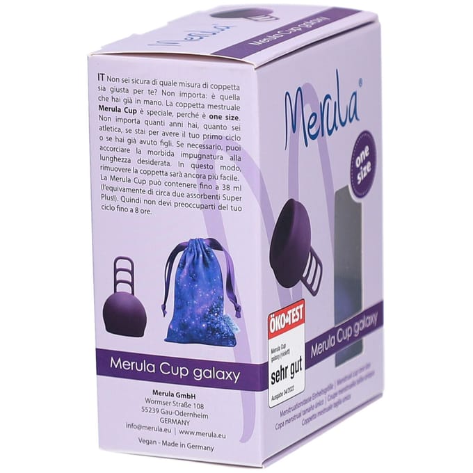 Merula herbruikbare menstruatiecup - galaxy paars