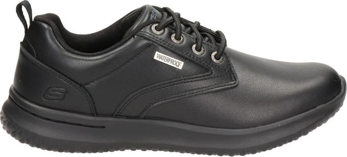 Skechers heren veterschoen - Zwart - Maat 45