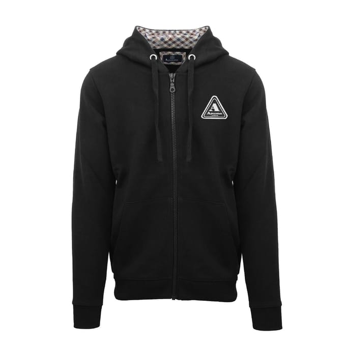Aquascutum Heren Active Full Zip Hoodie (Zwart)