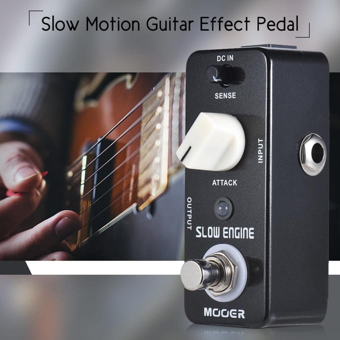 MOOER SLOW ENGINE Slow Motion Gitaareffectpedaal True Bypass Volledig metalen omhulsel zwart