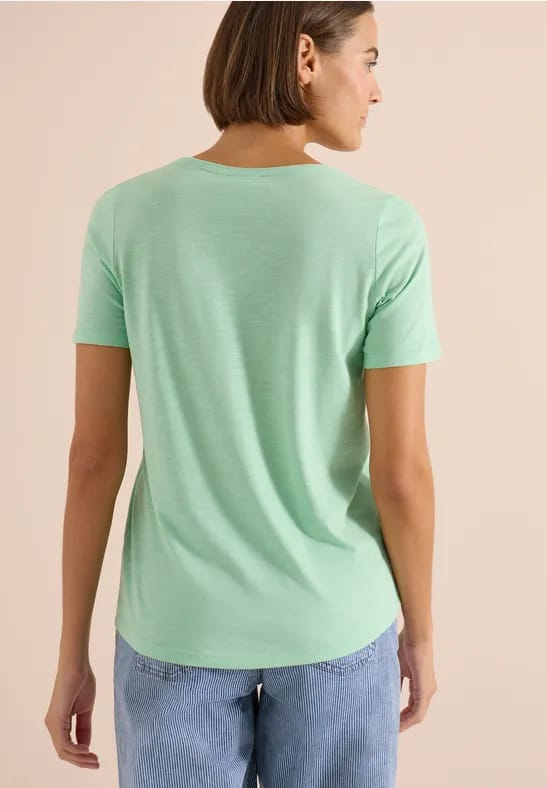 Basic Shirt met ronde hals