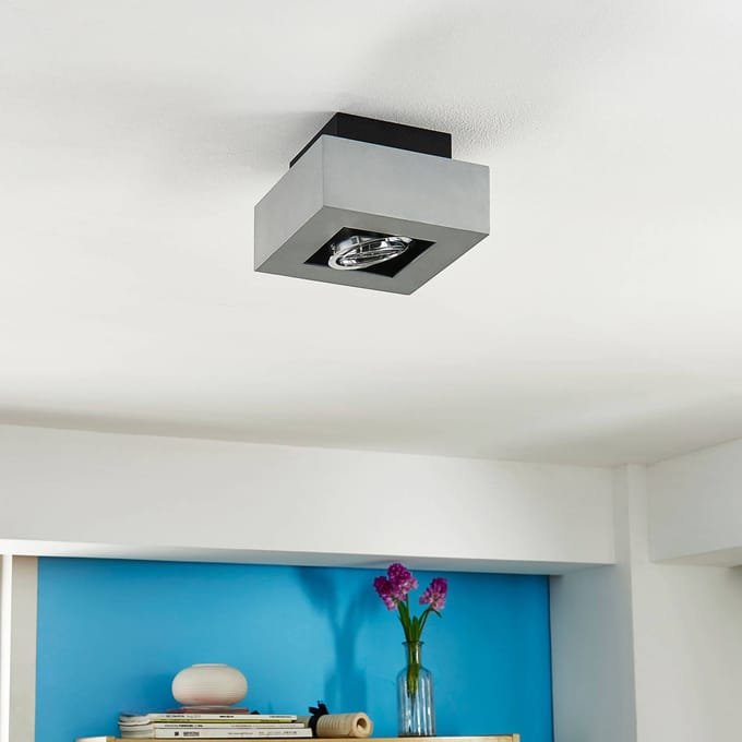 Arcchio - buitenspot - 1licht - Aluminium - H: 8.5 cm - GU10 - zilvergrijs