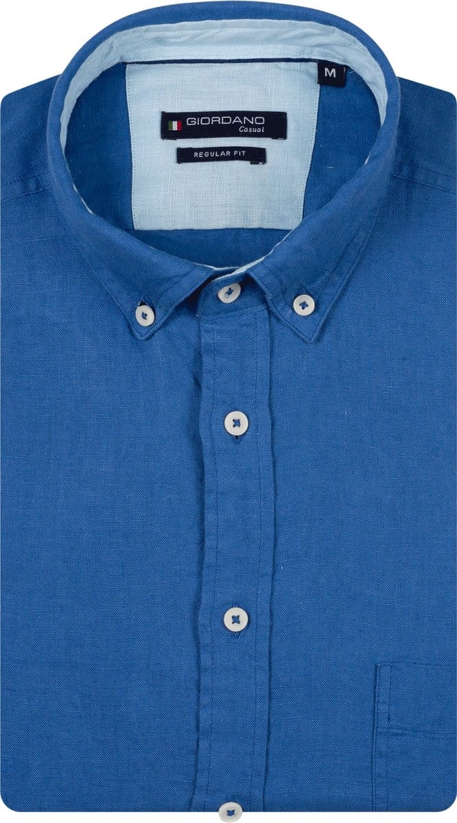 Giordano – Ivy – Heren Overhemd – Button Down – Gwassen Linnen Overhemd - Alure – 617009-63