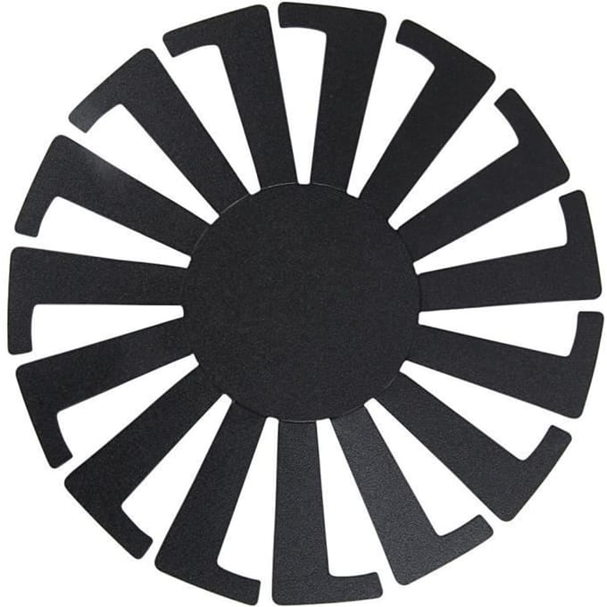 Mand weven sjabloon d: 14 cm h: 8 cm zwart 10stuks