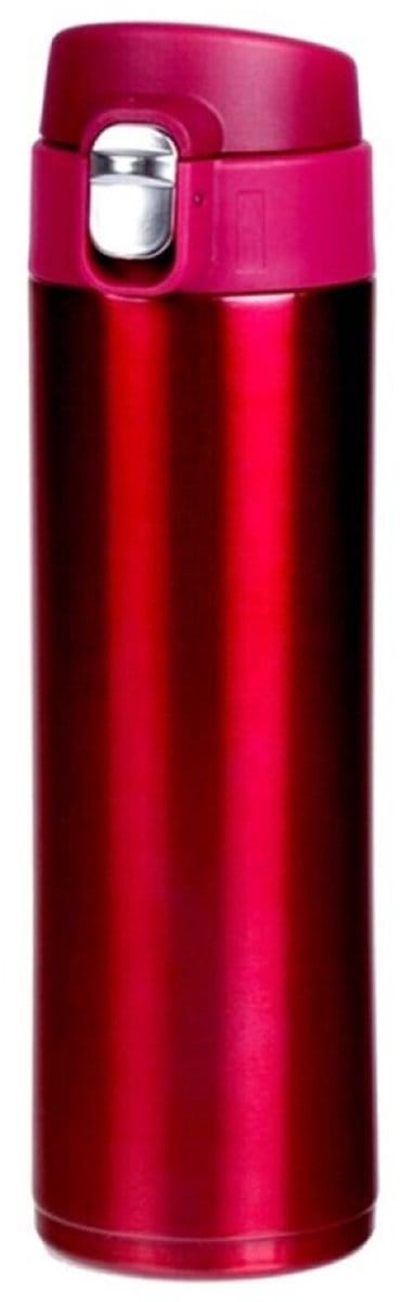 RVS thermosfles - isoleerfles - voor onderweg - 450 ml - roze - Thermoflessen