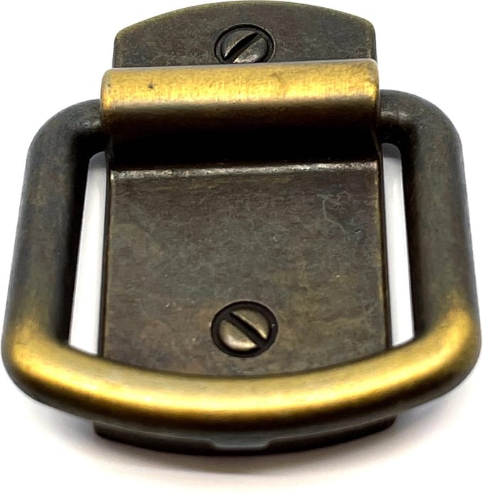 AVENUE decoration meubelgreep - model "Ceinture" - 44 x 54 mm - oud messing