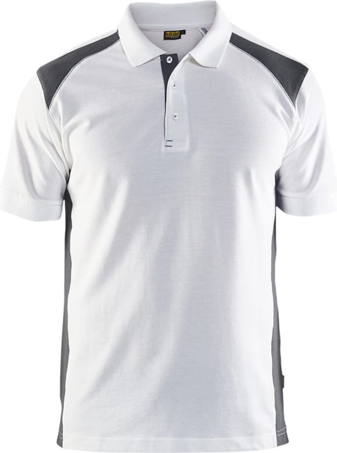 Blaklader Poloshirt piqué 3324-1050 - Wit/Donkergrijs - M