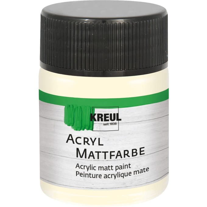 KREUL acryl matte verf, 50 ml - Ivoorkleurig