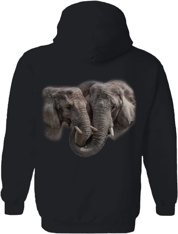Olifanten Big Hug - Elephants The Coloured House Hoodie L