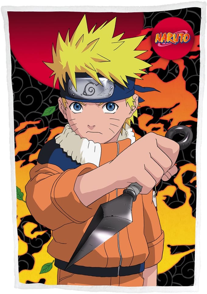 Naruto Sherpa Fleecedeken, Hokage - 100 x 150 cm - Polyester