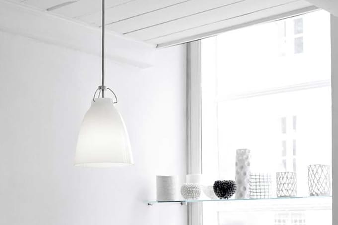 Fritz Hansen - Caravaggio Opal hanglamp - P2=M - wit