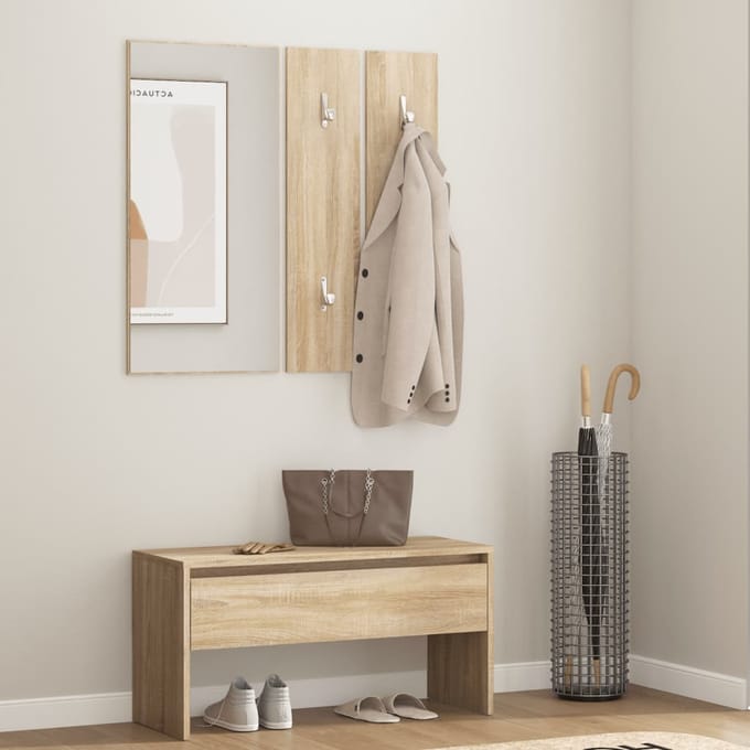 vidaXL - Garderobe - set - bewerkt - hout - sonoma - eiken