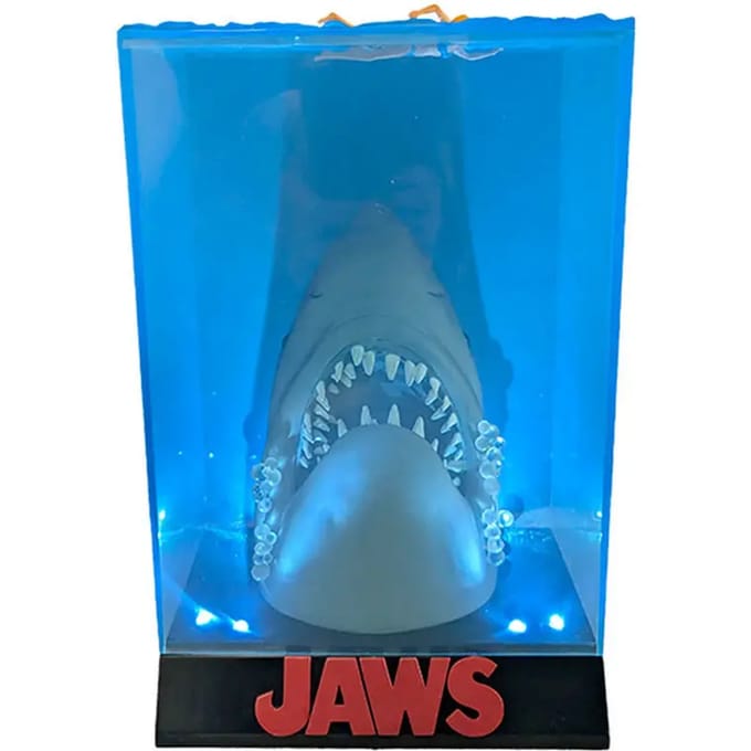 Figuur - SD TOYS - Jaws Haai 3D - Noir - Verlichte basis - Speciale editie blauw