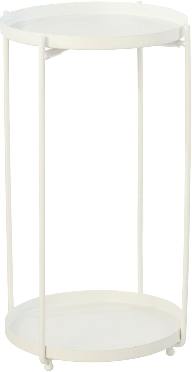 J-Line bijzettafel Rond - ijzer - wit - small