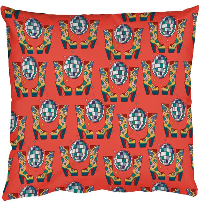 Sierkussens - Kussentjes Woonkamer - 60x60 cm - Rood - Disco - Patroon
