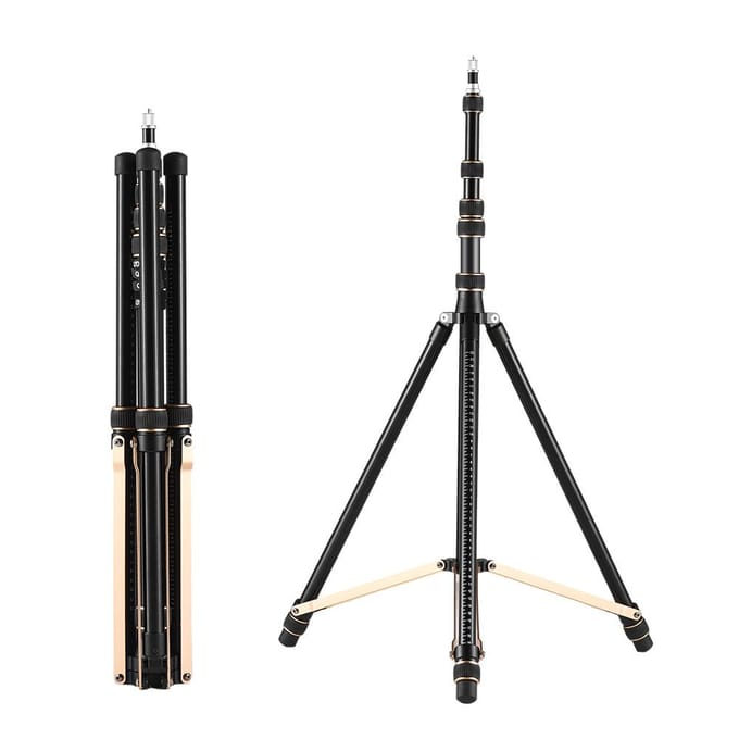 252cm/99in Verstelbare Statief Standaard Videolamp Standaard Aluminiumlegering 4-secties Verstelbaar Aluminum Alloy black