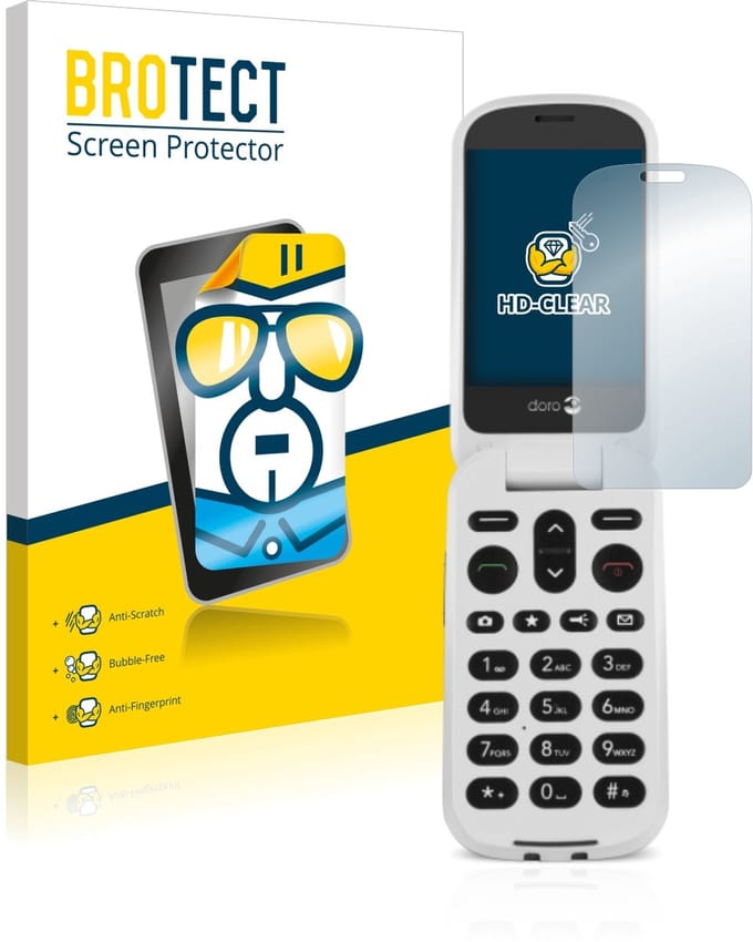 BROTECT - Screenprotector voor Doro 6050 - Folie Beschermfolie transparant 2 Stuks