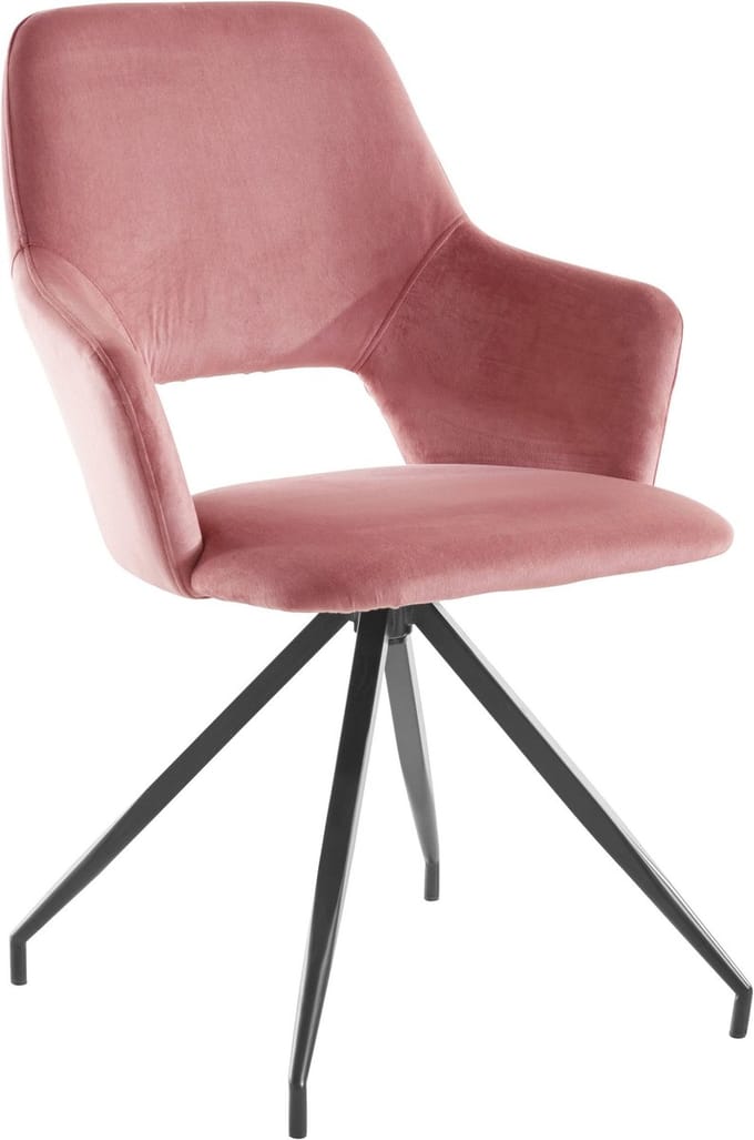 Tracy-Eetkamerstoel - Roze Fluweel