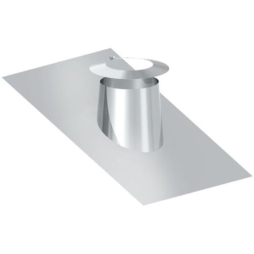 GGM Gastro Dakdoorvoer - hellend dak 16°–25° - met stormkraag - in RVS - Ø 250mm silver