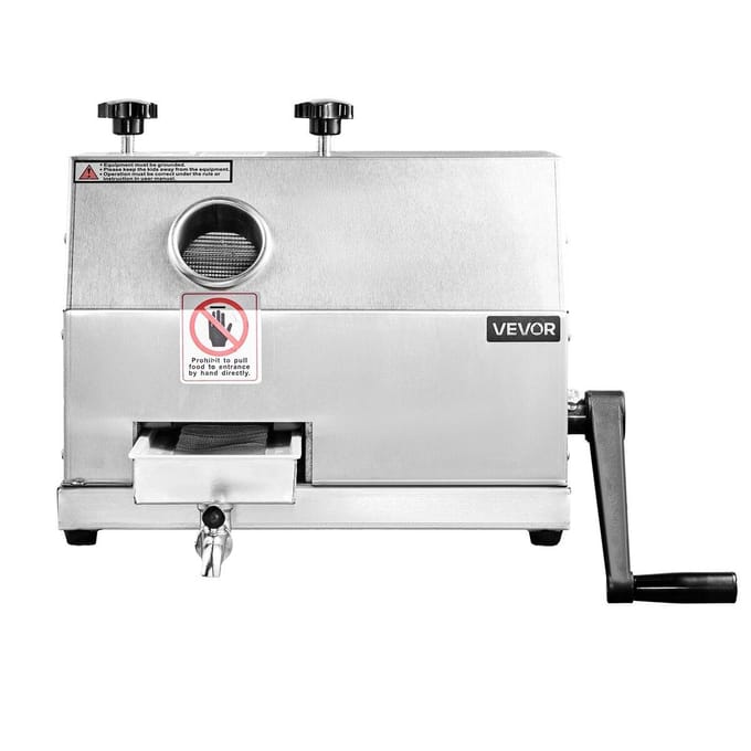 Machine Presseuse de Canne à Sucre Commerciale Débit 110LBS/H 3 Rouleaux Entrée 2,4