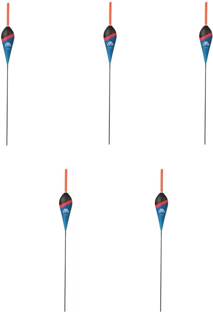Mikado - Dobbers - 5 stuks - 0.5 gram - Blauw/zwart - Breekstaafdobber