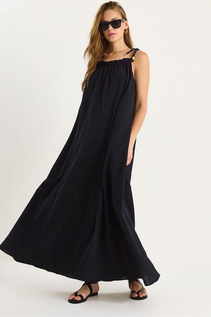 Maxi-jurk met Ruffles Detail