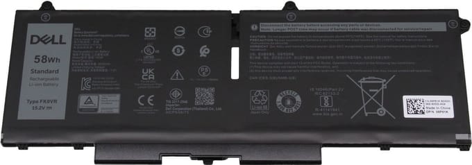 Dell 0FK0VR Batterij - 58Wh - (4 cellen)
