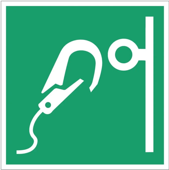 Veilig ankerpunt sticker - E072 | 30 x 30 cm