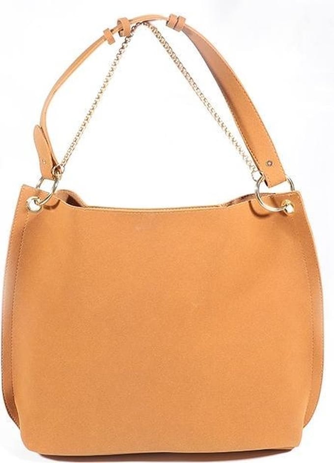 Trendy Tas - Dames - Shopper - PU Kunstleer - 42x27x16 cm - Bruin - Dielay