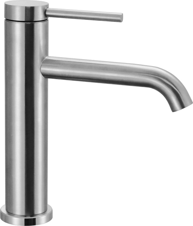 REA Low washbasin tap Clif Nickel Brushed