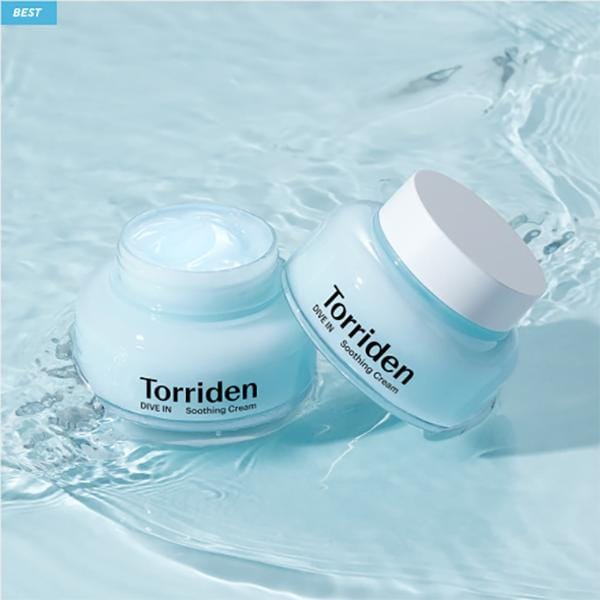 Torriden Dive-In Crème Apaisante à l'Acide Hyaluronique Set 100ml x2 Hydratant Hydratation Profonde white