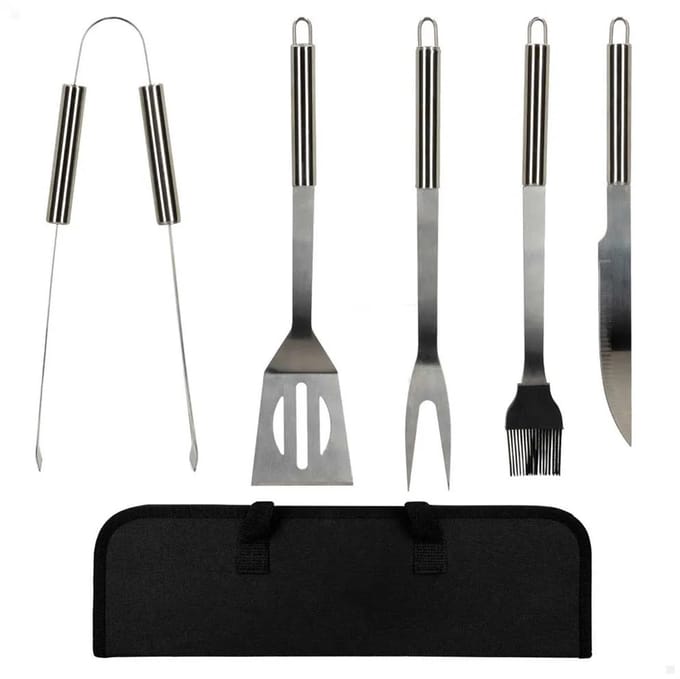 Aktive Barbecuegereedschap 5-delig Zilver