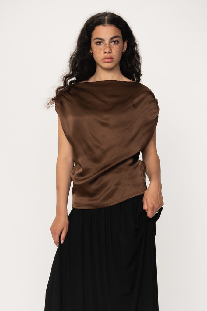 VIVEH Adhara Top Walnut Taglia: 34 | Magliette intime Outlet | Donna | Marrone