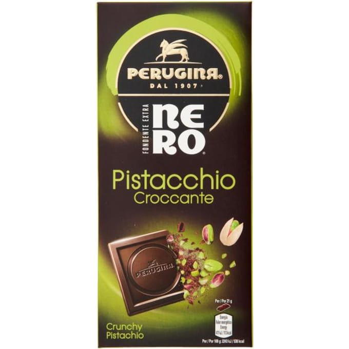Chocolat noir extra pistache croquante 85g - perugina