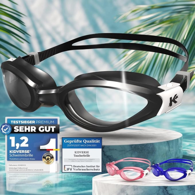 Onbreekbare Zwembril voor Kinderen - 100% Waterdicht en UV-Bescherming