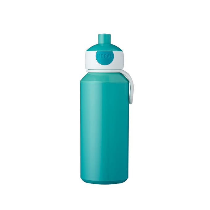 Mepal Pop-up drinkfles Campus - 400 ml - Sluit goed af - Drinkbeker voor kinderen - Turquoise