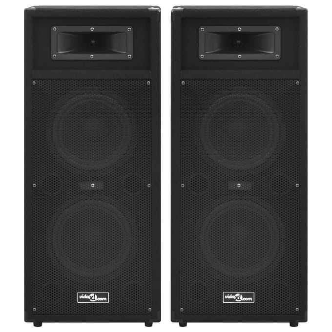 vidaXL Hifi-podiumluidsprekers 2 st passief professioneel 1000 W zwart