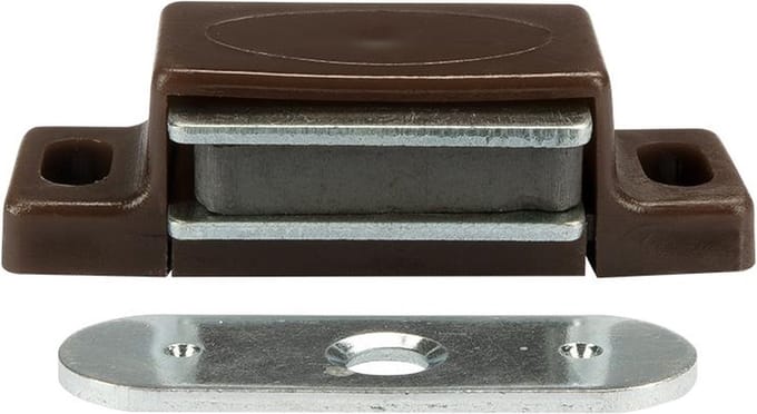 Magneetsnapper 4kg Bruin Metalen Voorplaat 2st.