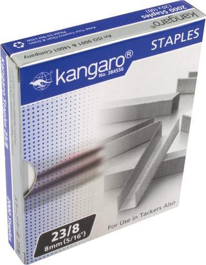 Kangaro nietjes 23/8 - 8mm - 50 vel - 2000 stuks